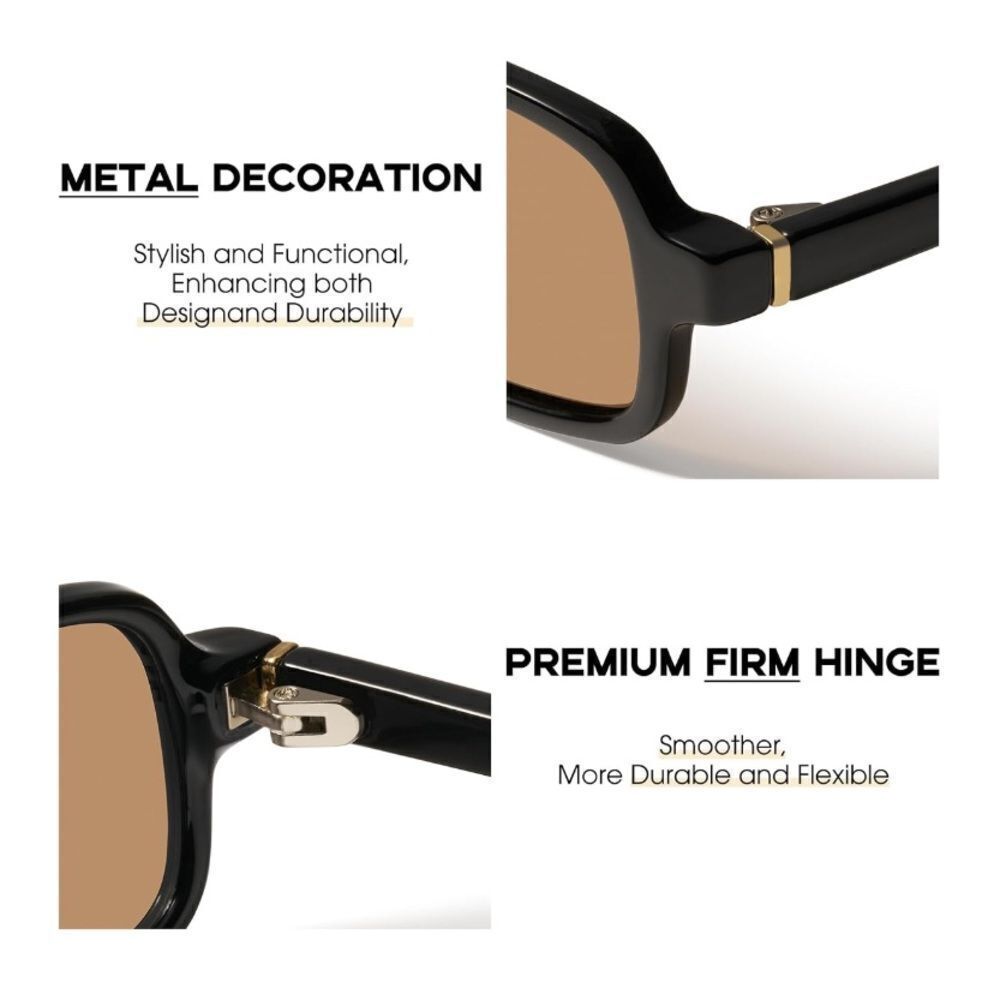 Trendy rectangular sunglasses - Picture 3 of 4